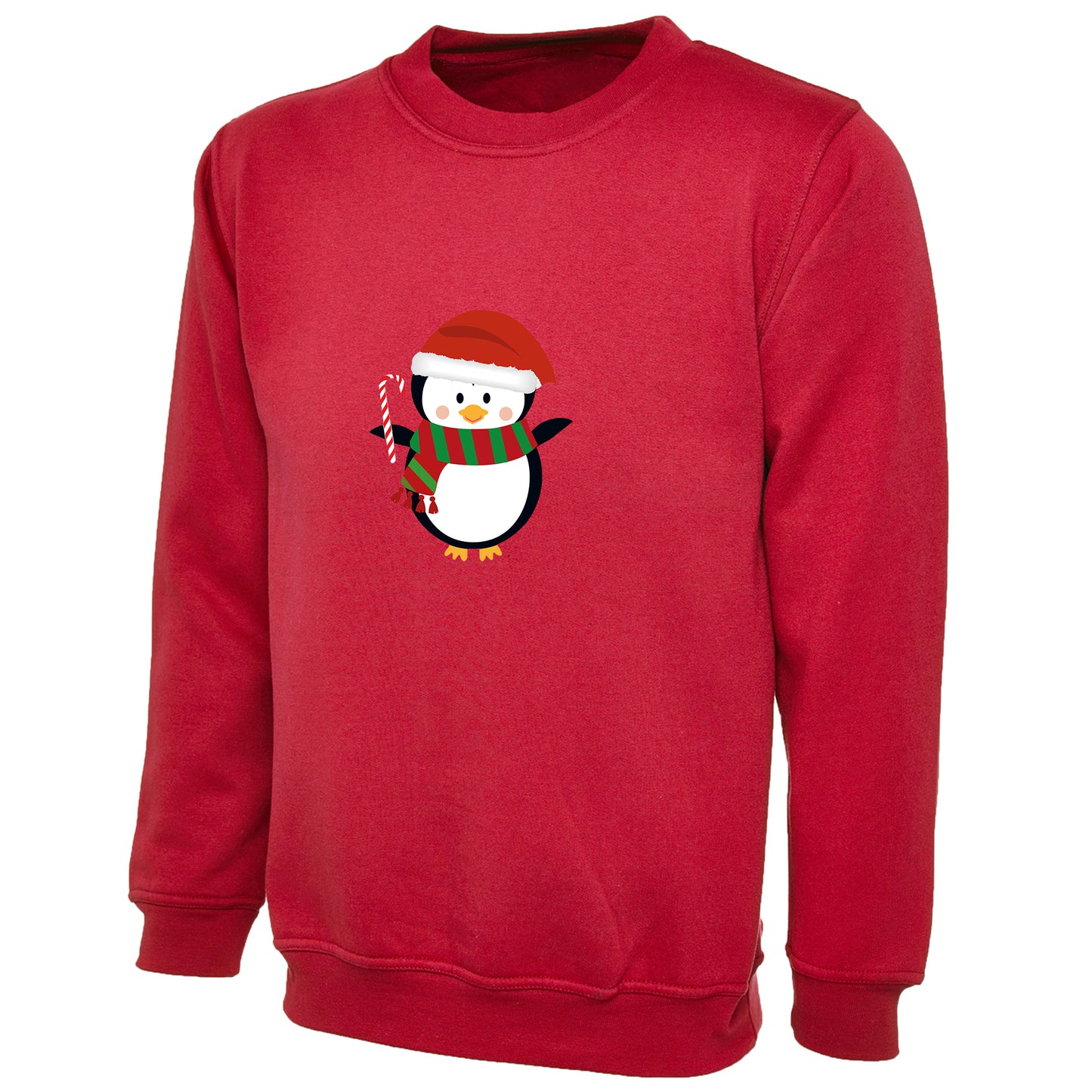 Kids Unisex Christmas Penguin Sweatshirt – Festive Novelty Jumper