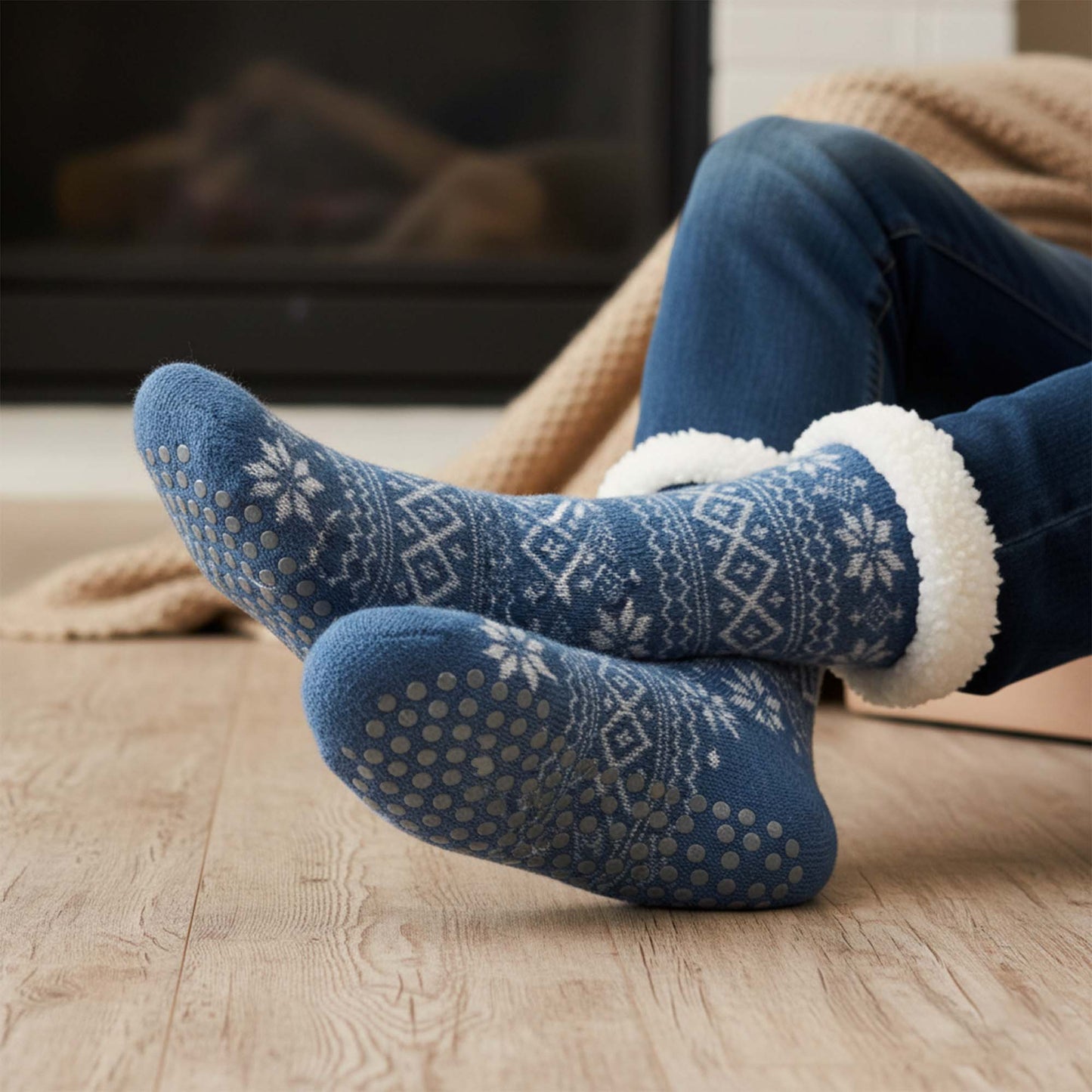 Men’s Thermal Non-Slip Slipper Socks