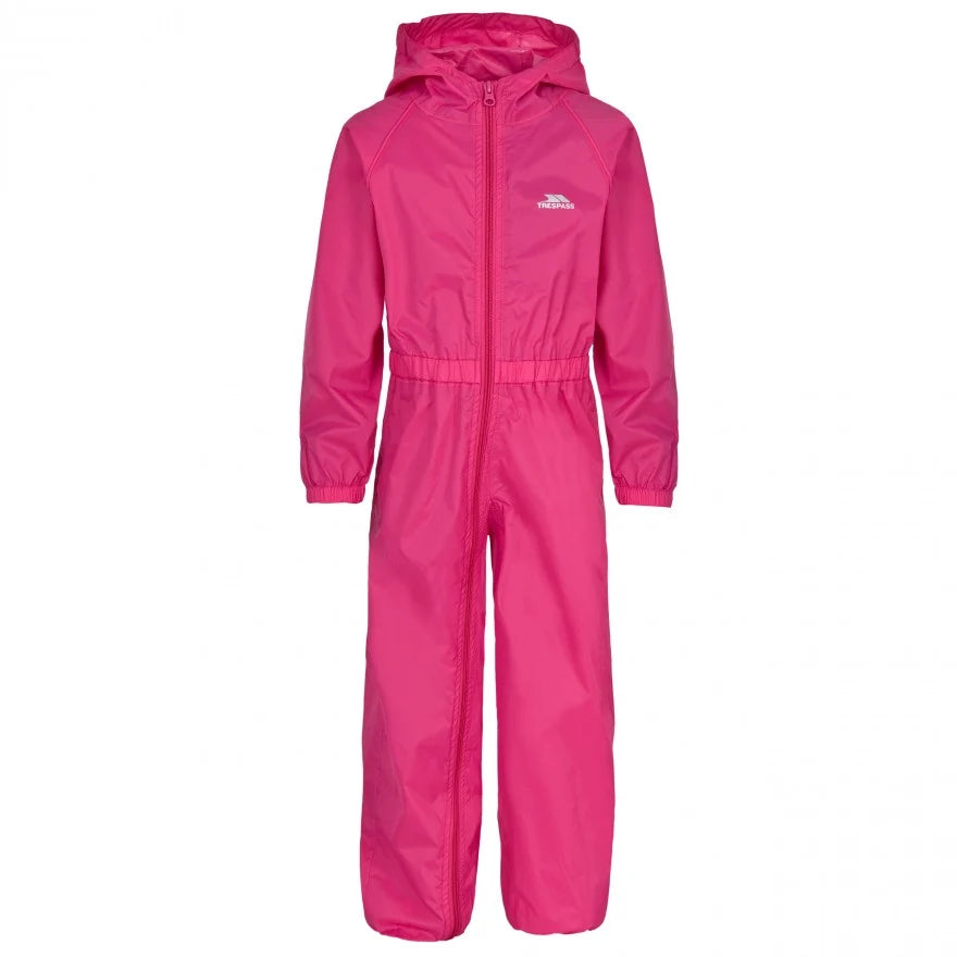 Unisex Kids Babies Toddlers Button Waterproof Rainsuit