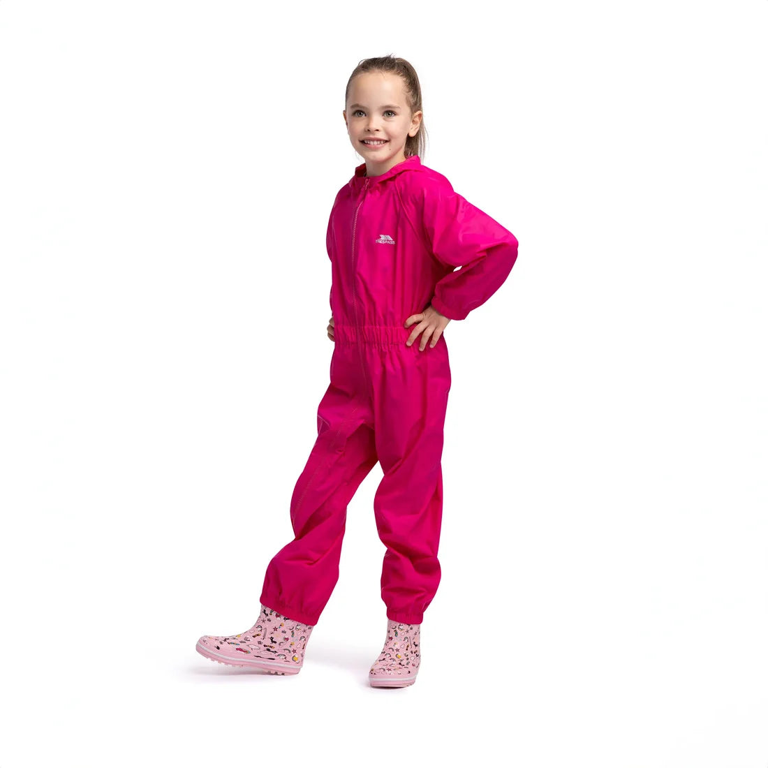 Unisex Kids Babies Toddlers Button Waterproof Rainsuit
