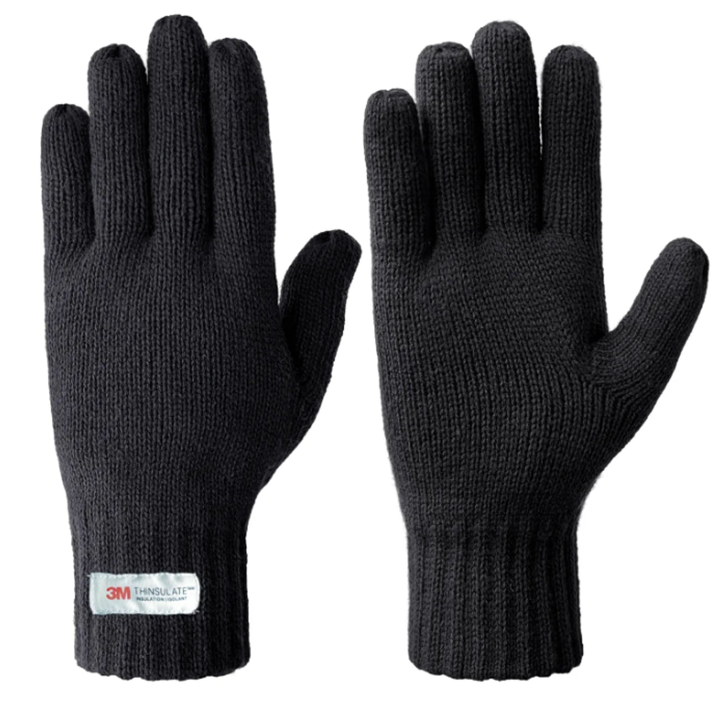 Men's Thinsulate Thermal Insulated Fleece-Lined Knitted Gloves