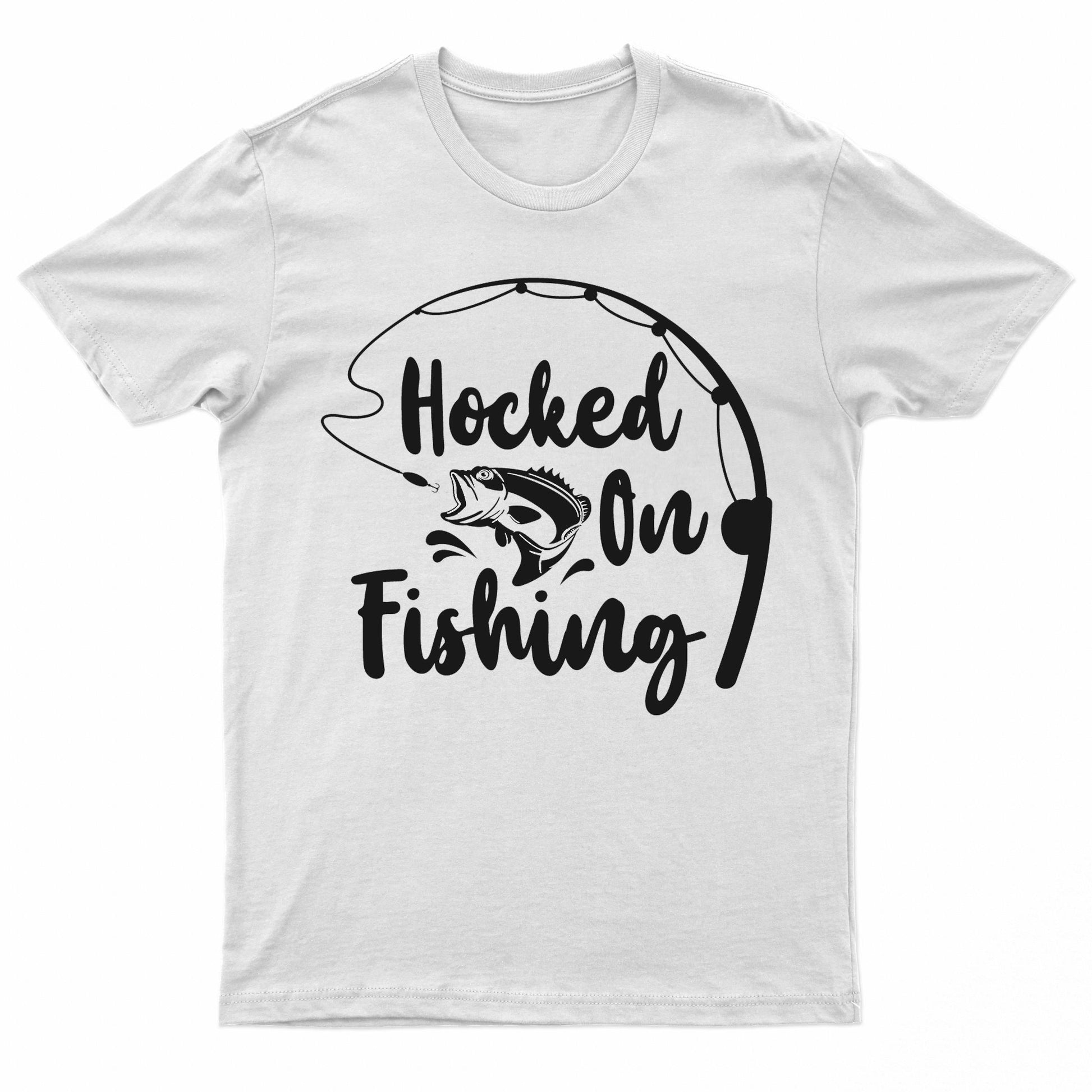 Mens Premium 200gsm Heavy Cotton Fishing Logos Short Sleeve T-shirt