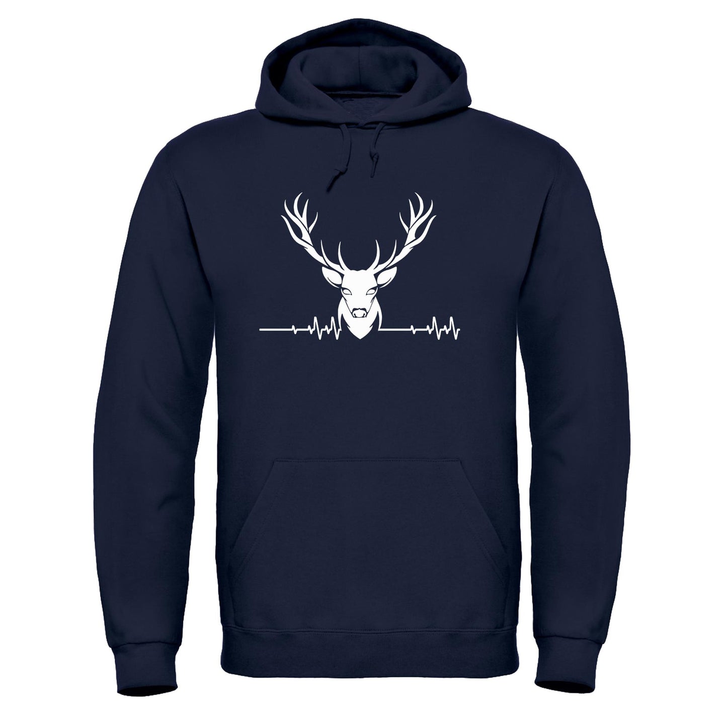 Unisex Mens Womens Printed Sweatshirt Hooded Top Adults Stag ECG Logo Hoody