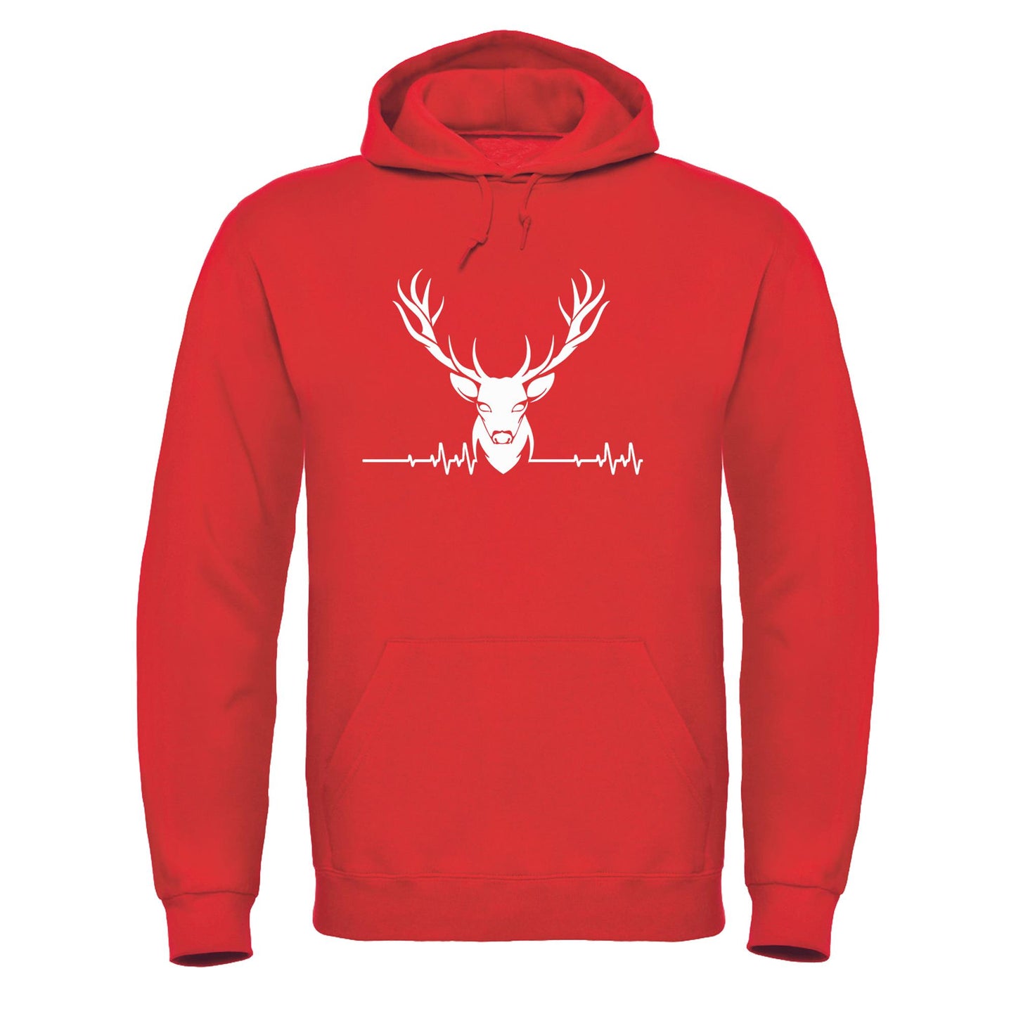 Unisex Mens Womens Printed Sweatshirt Hooded Top Adults Stag ECG Logo Hoody