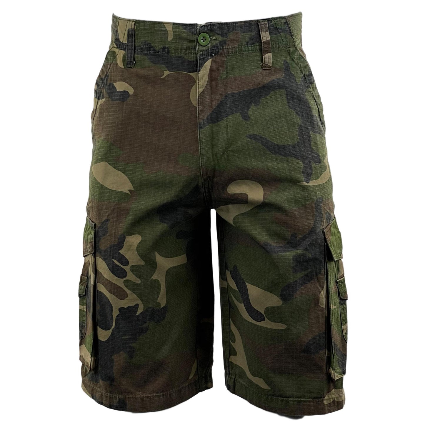 Mens Camo Ripstop Camouflage Cargo Combat Shorts