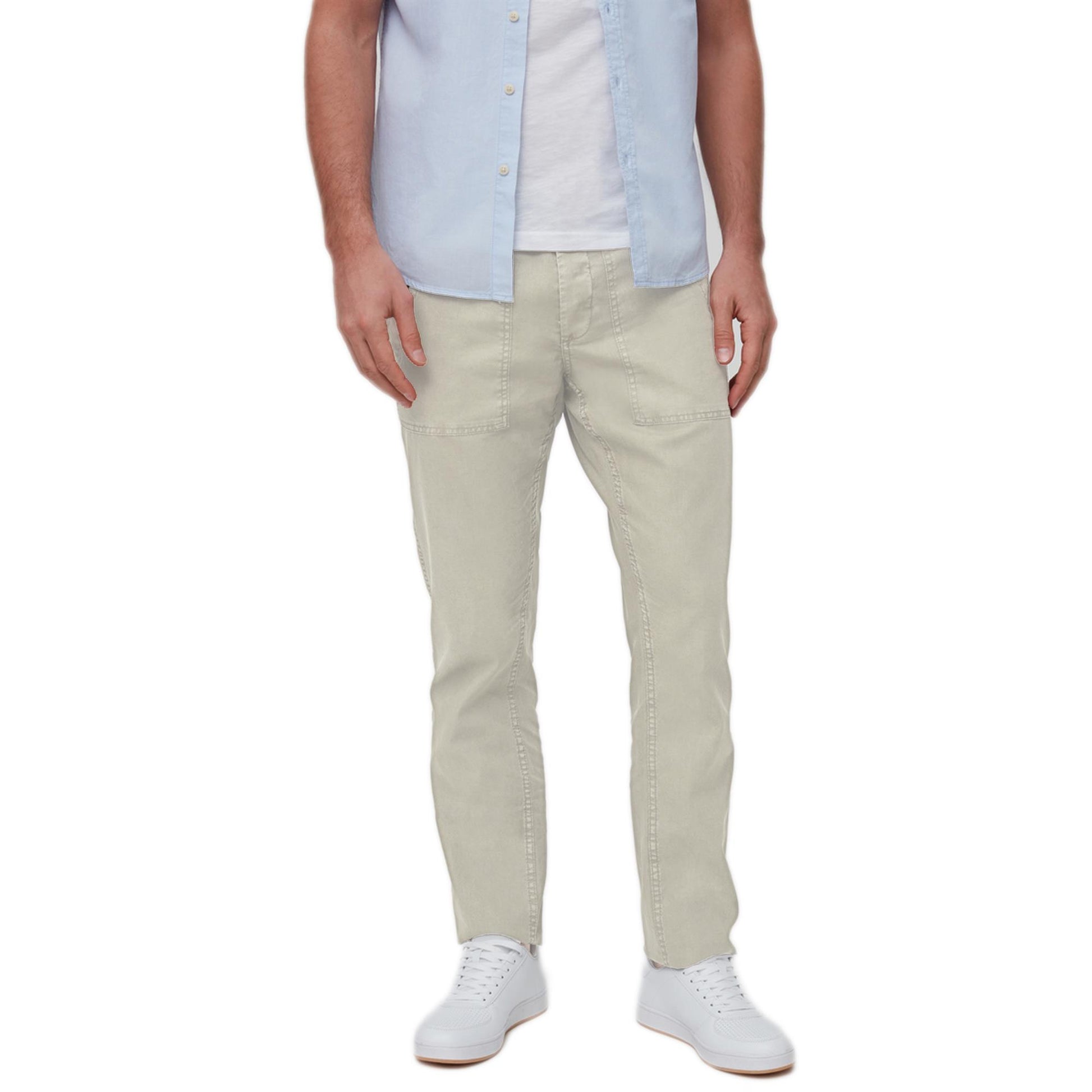 Mens Casual Linen Blend Trousers
