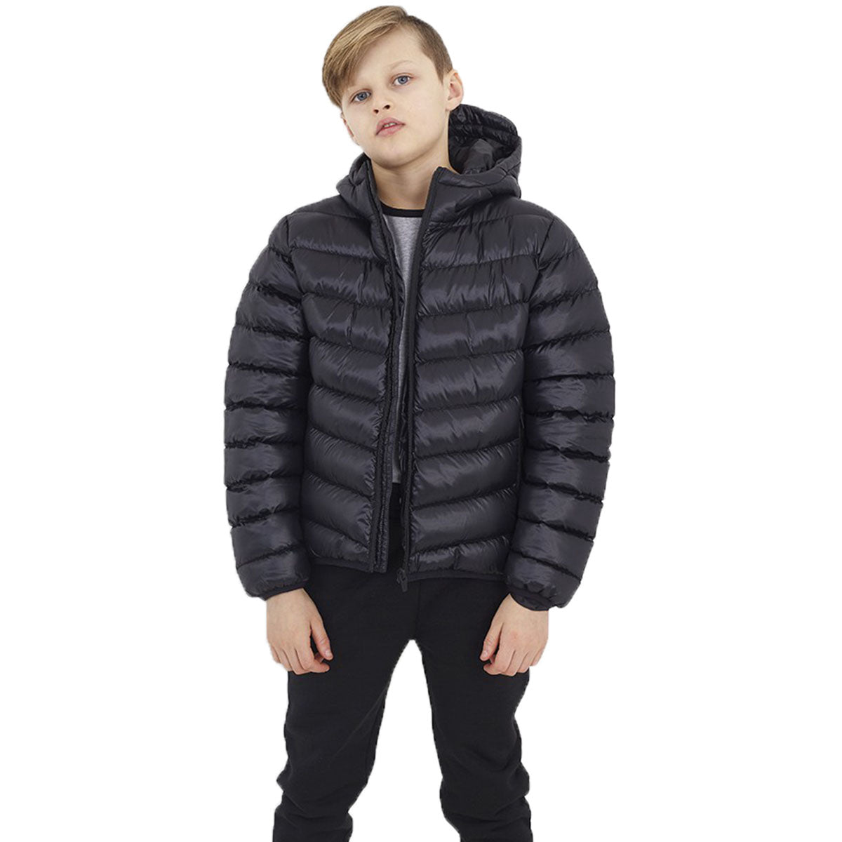 Boys Brave Soul Miguel High Shine Padded Hooded Puffer Jacket