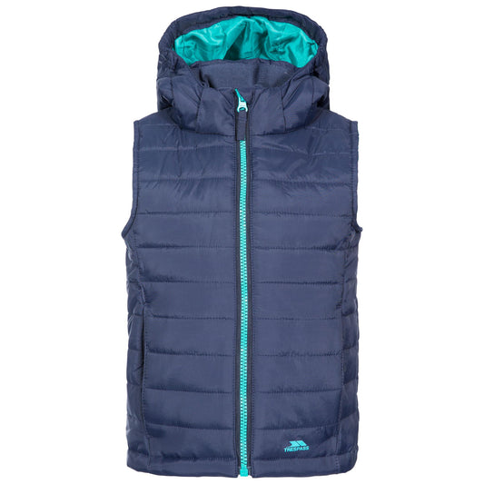 Unisex Kids Trespass Aretha Padded Gilet | Hooded Bodywarmer for Boys & Girls