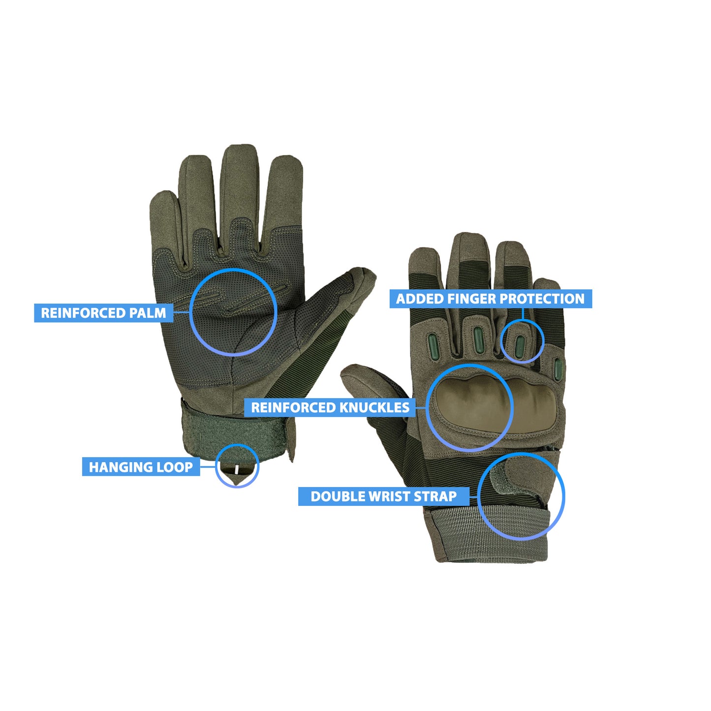 Adults Tactical Gloves with Reinforced Knuckles