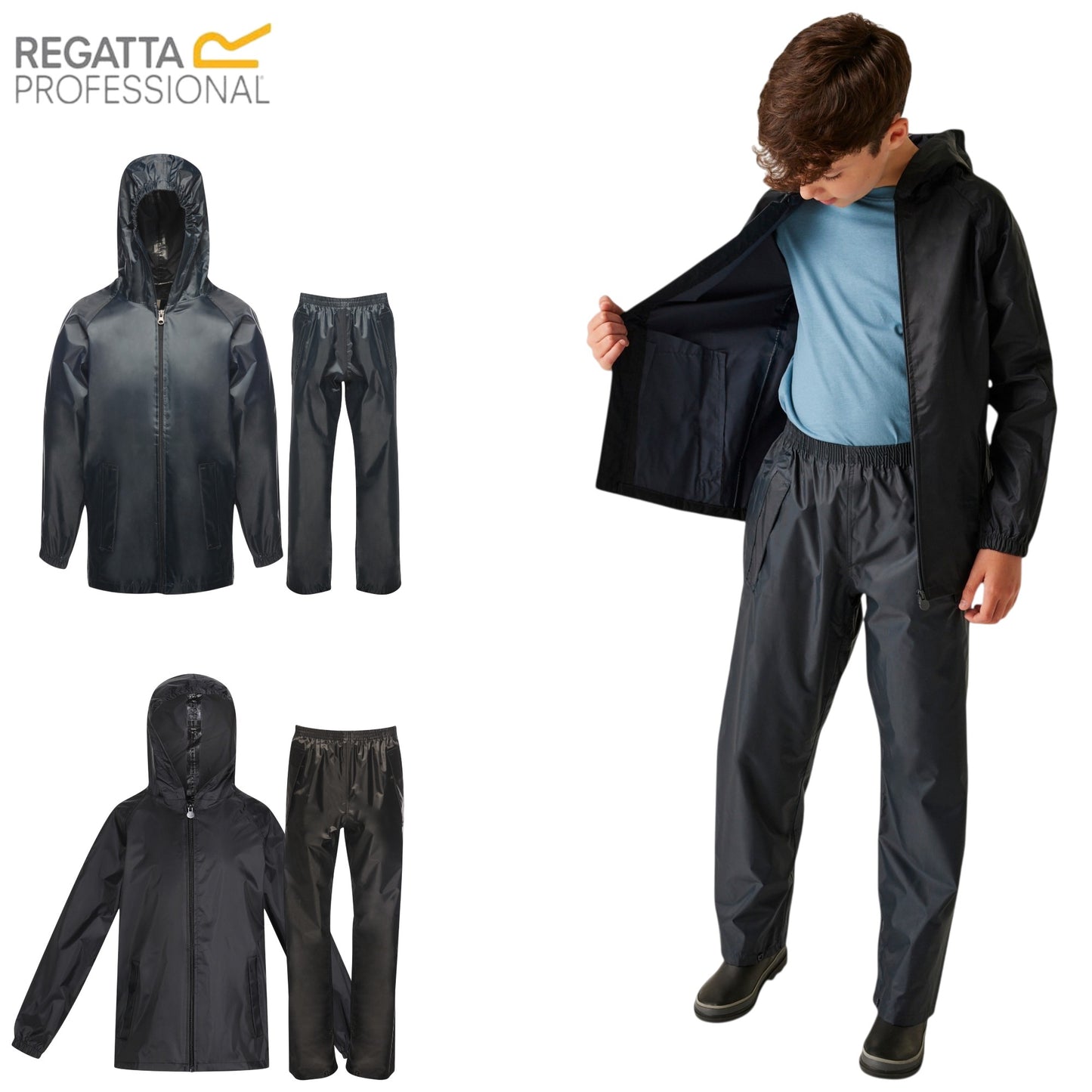 Regatta Kids Stormbreak Waterproof Jacket & Overtrousers Set