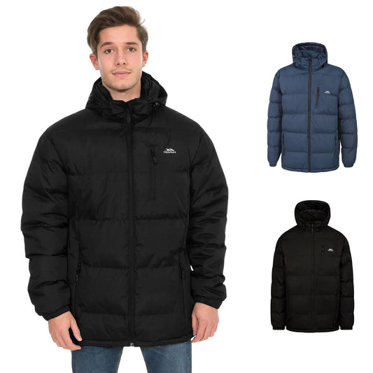 Mens CLIP Padded Puffer Jacket with Detachable Hood