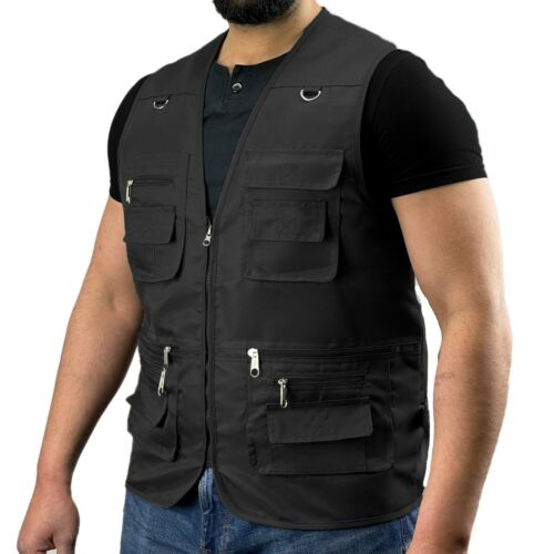 Mens Multi Pocket Utility Vest | Hiking Waistcoat | Fishing Vest