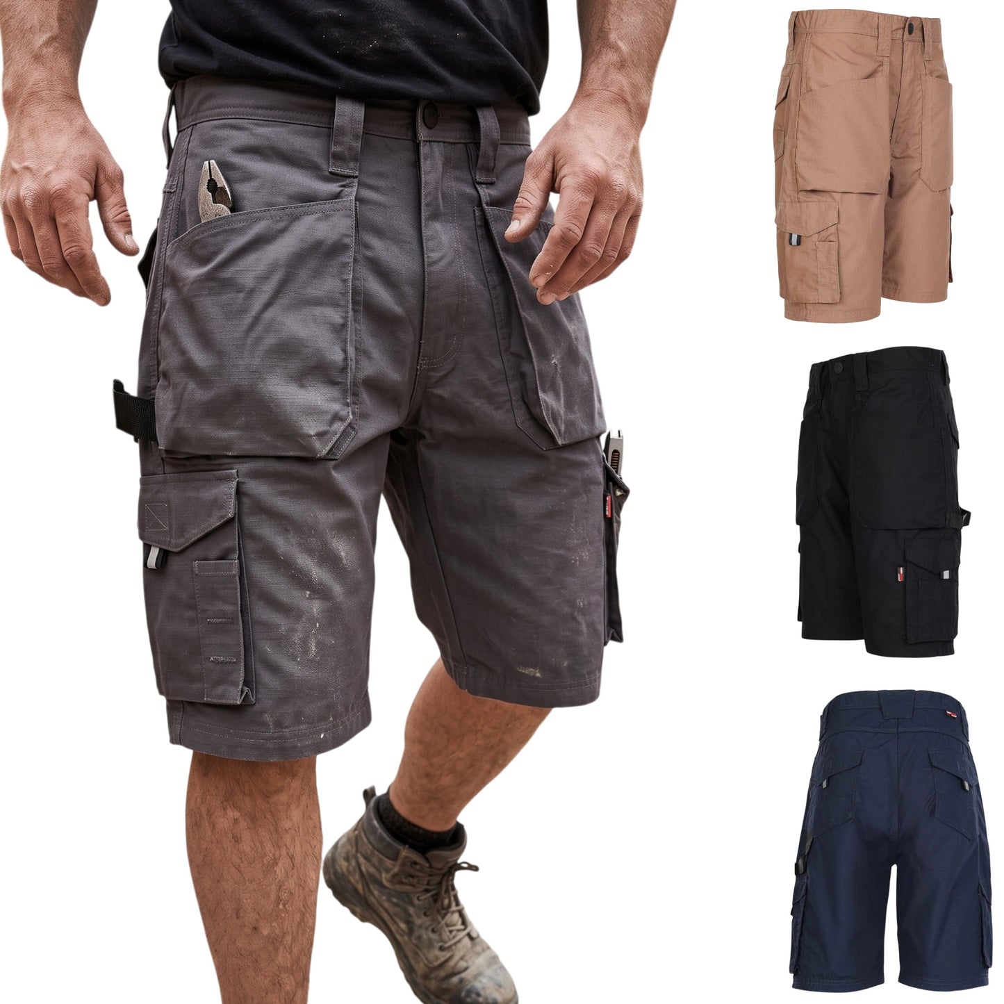 Mens Enduro Cargo Combat Work Shorts