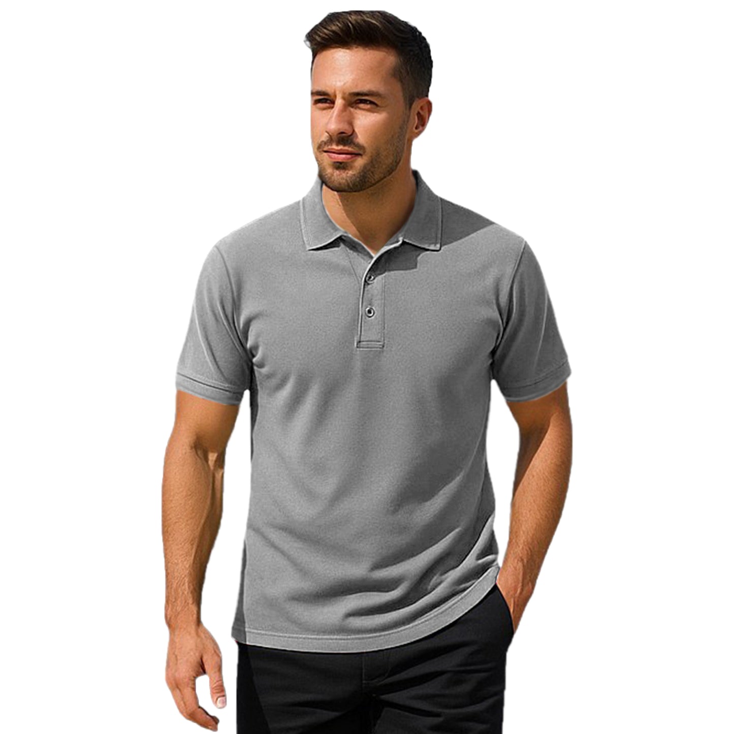 Men’s Premium Comfort Fit Polo Shirt – Short Sleeve Plain Smart Casual Top